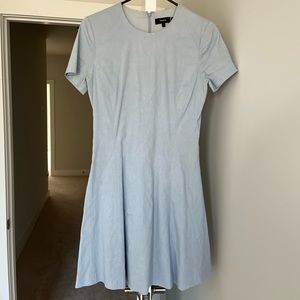 Theory Modern Seamed Shift Dress In Bluebell